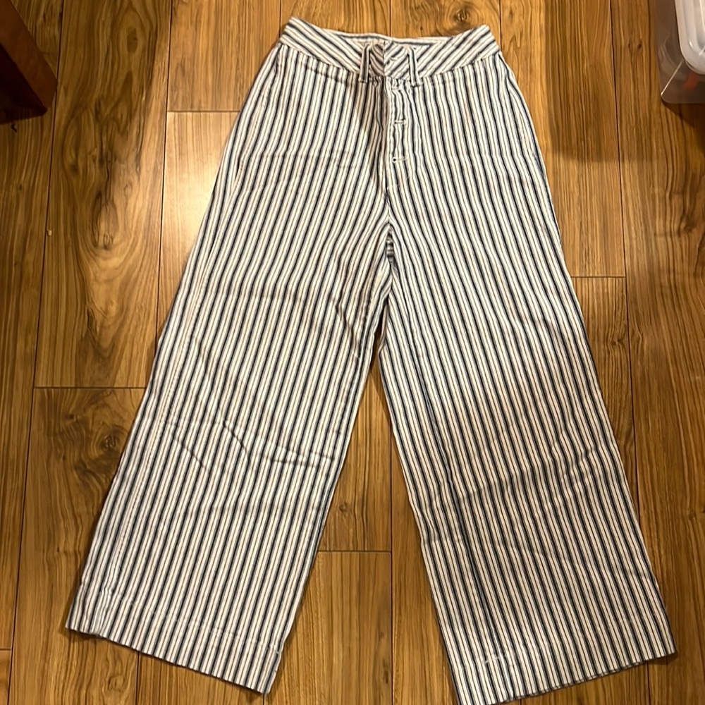 Madewell wide leg striped